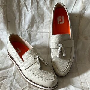 Womens Cream Loafers